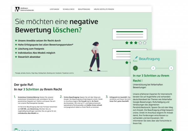 Screenshot: Lösch-Antrag