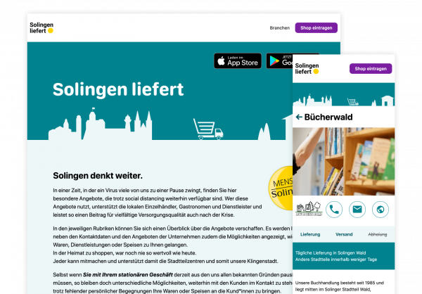 Screenshot: Solingen liefert